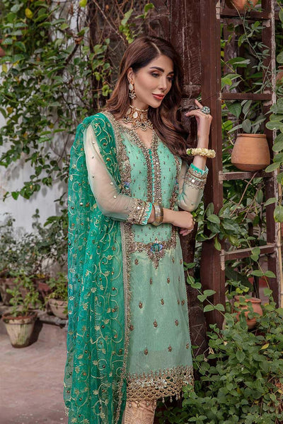 P-235 Turquoise Readymade Khuda Baksh Creations 2024 - Memsaab Online