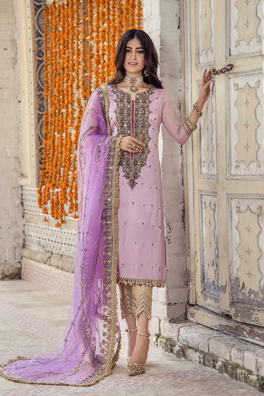 P-236 - Light Purple with Salwar - Readymade - Khuda Baksh Creations 2024 - Memsaab Online