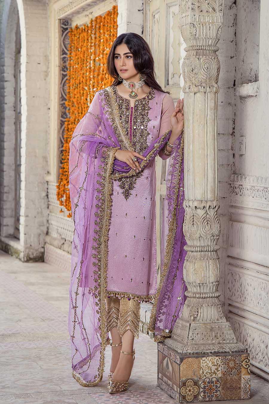 P-236 - Light Purple with Salwar - Readymade - Khuda Baksh Creations 2024 - Memsaab Online