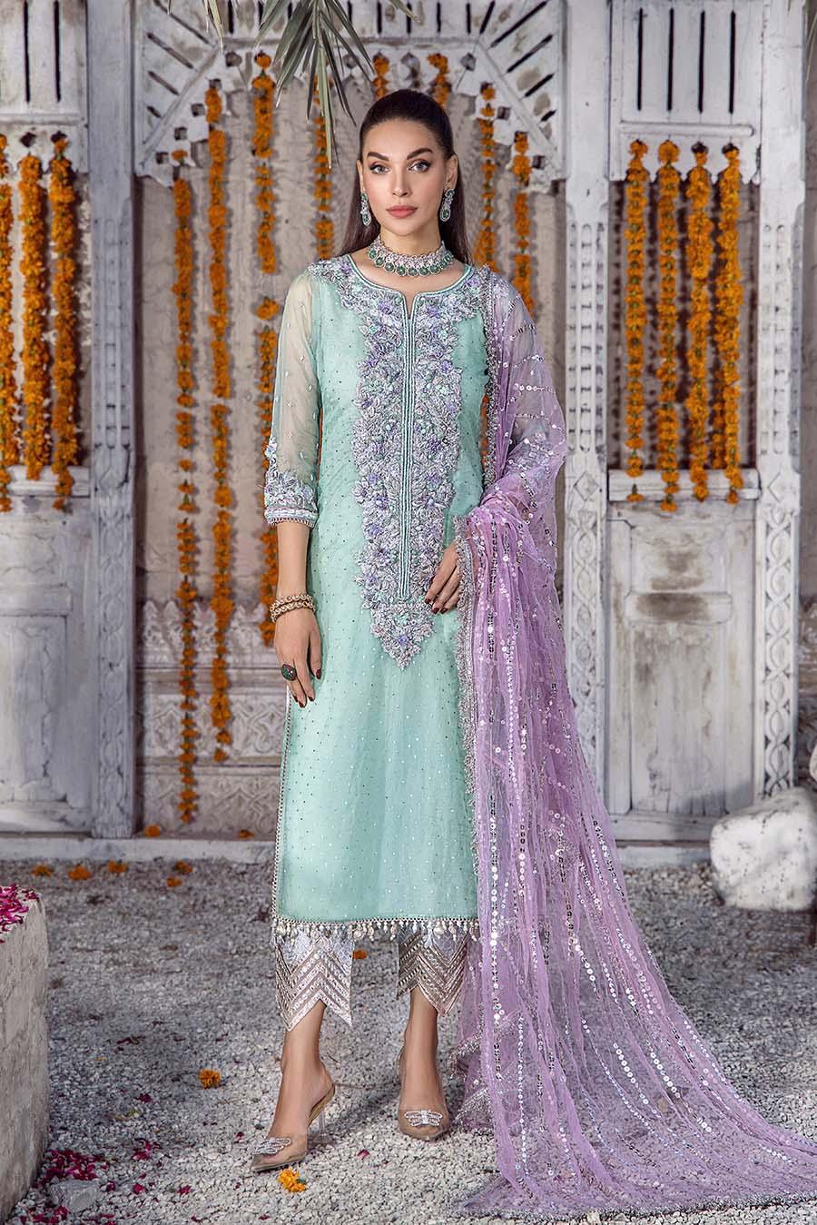 P-250 - Turquoise - Readymade - Khuda Baksh Creations 2024 - Memsaab Online