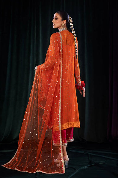 P-257 Orange Readymade Khuda Baksh Creations 2024 - Memsaab Online