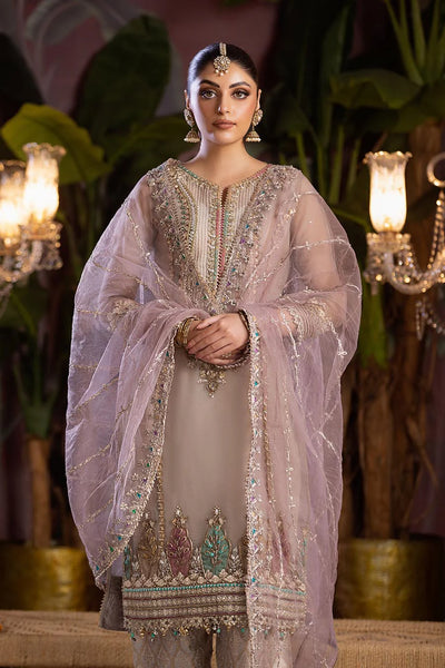 P-258 - Beige - Readymade - Khuda Baksh Suit - Memsaab Online