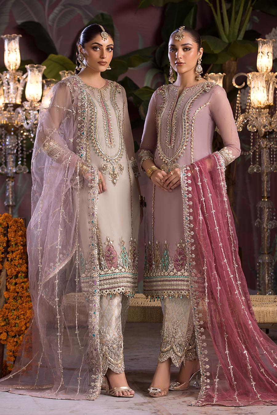 P-258 - Mauve - Readymade - Khuda Baksh Suit - Memsaab Online