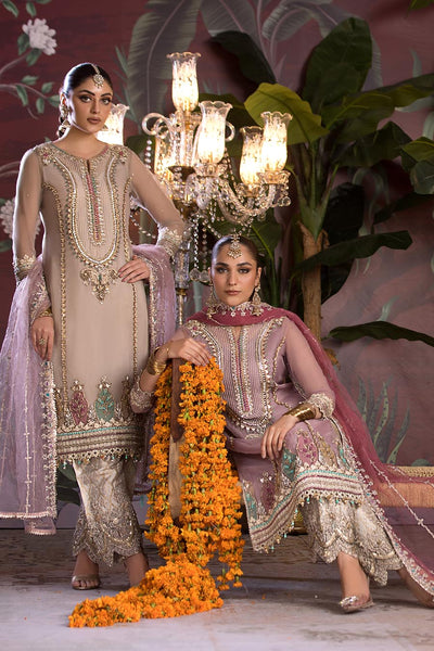 P-258 - Mauve - Readymade - Khuda Baksh Suit - Memsaab Online