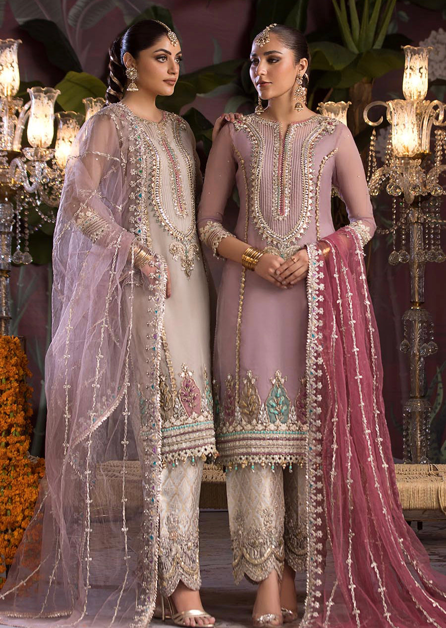 P-258 - Mauve - Readymade - Khuda Baksh Suit - Memsaab Online