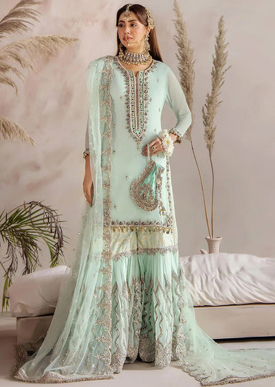 P-267 - Readymade - Mint - Khuda Baksh Outfit - Memsaab Online