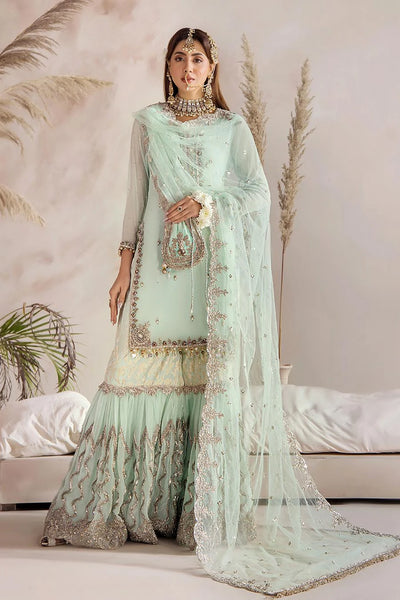 P-267 - Readymade - Mint - Khuda Baksh Outfit - Memsaab Online