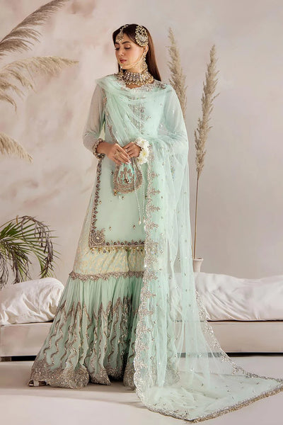 P-267 - Readymade - Mint - Khuda Baksh Outfit - Memsaab Online