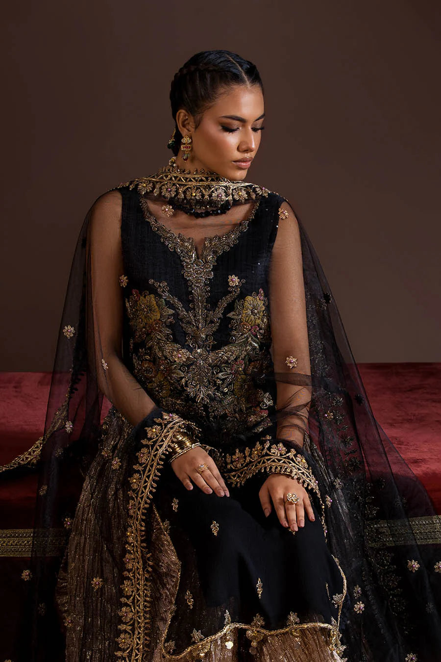 P-280 - Black - Readymade - Khuda Ameer Creations 2025 - Memsaab Online