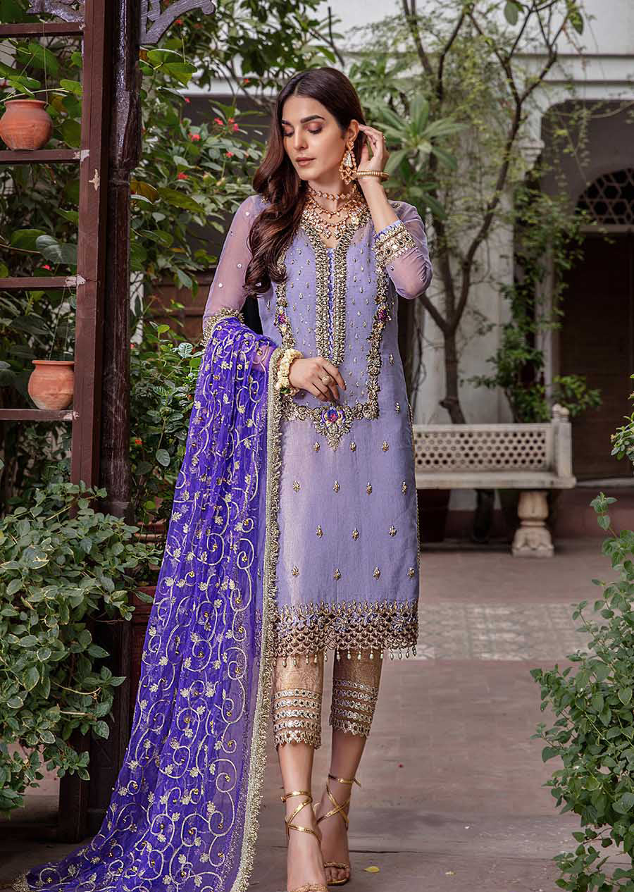 P-235 Purple Readymade Khuda Baksh Creations 2024 - Memsaab Online