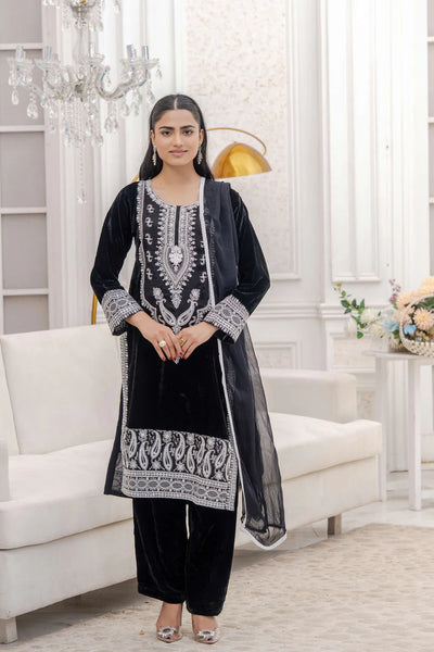 RGZ7110 Readymade - Luxury winter Velvet Suit 2025 - Memsaab Online