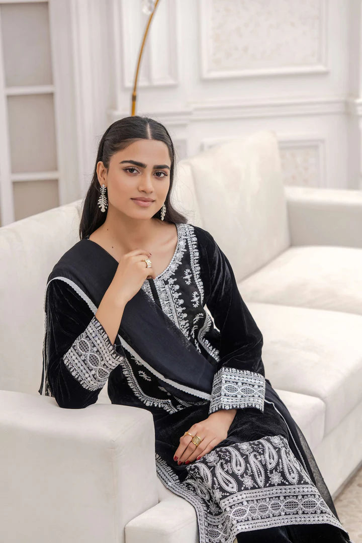 RGZ7110 Readymade - Luxury winter Velvet Suit 2025 - Memsaab Online