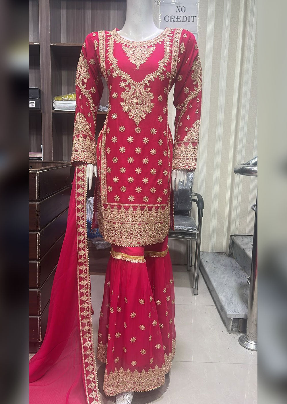 BPH-03 - Red - Readymade Posh Suit 2024 - Memsaab Online