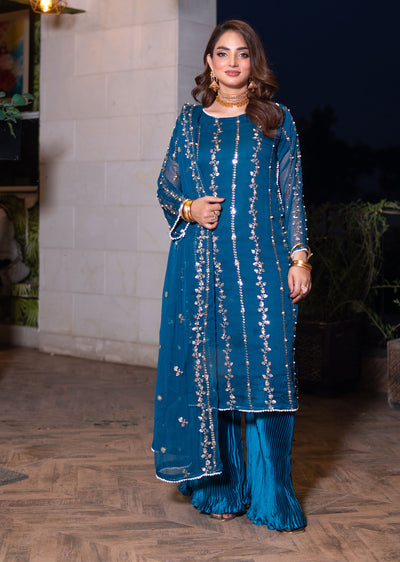 SMR3140 - Readymade - Laraib Chiffon Suit 2025 - Memsaab Online