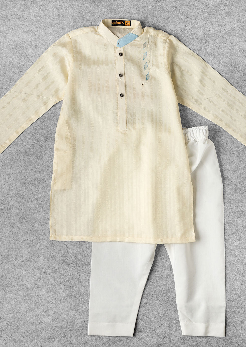 SPL1002 Readymade Cream Boys Kurta Pajama - Memsaab Online