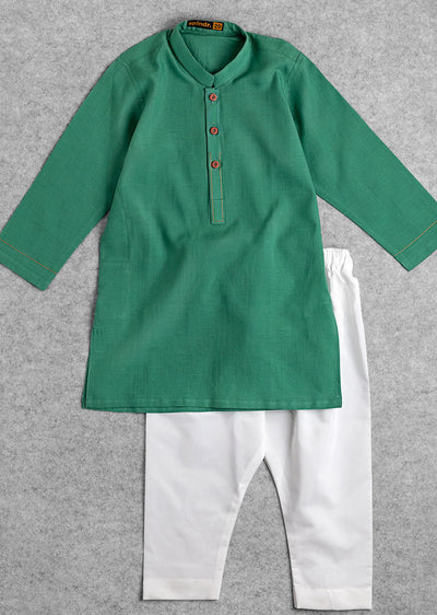 SPL1007 Readymade Green Boys Kurta Pajama - Memsaab Online
