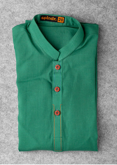 SPL1007 Readymade Green Boys Kurta Pajama - Memsaab Online