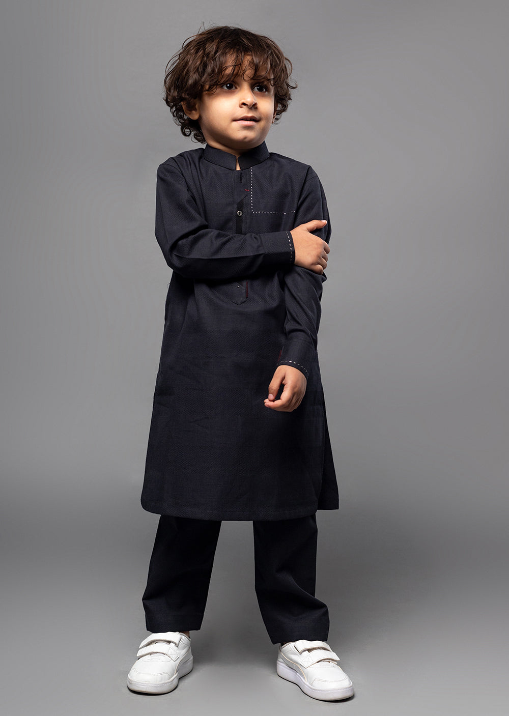 SPL2011 Readymade Grey Kurta Pajama - Memsaab Online