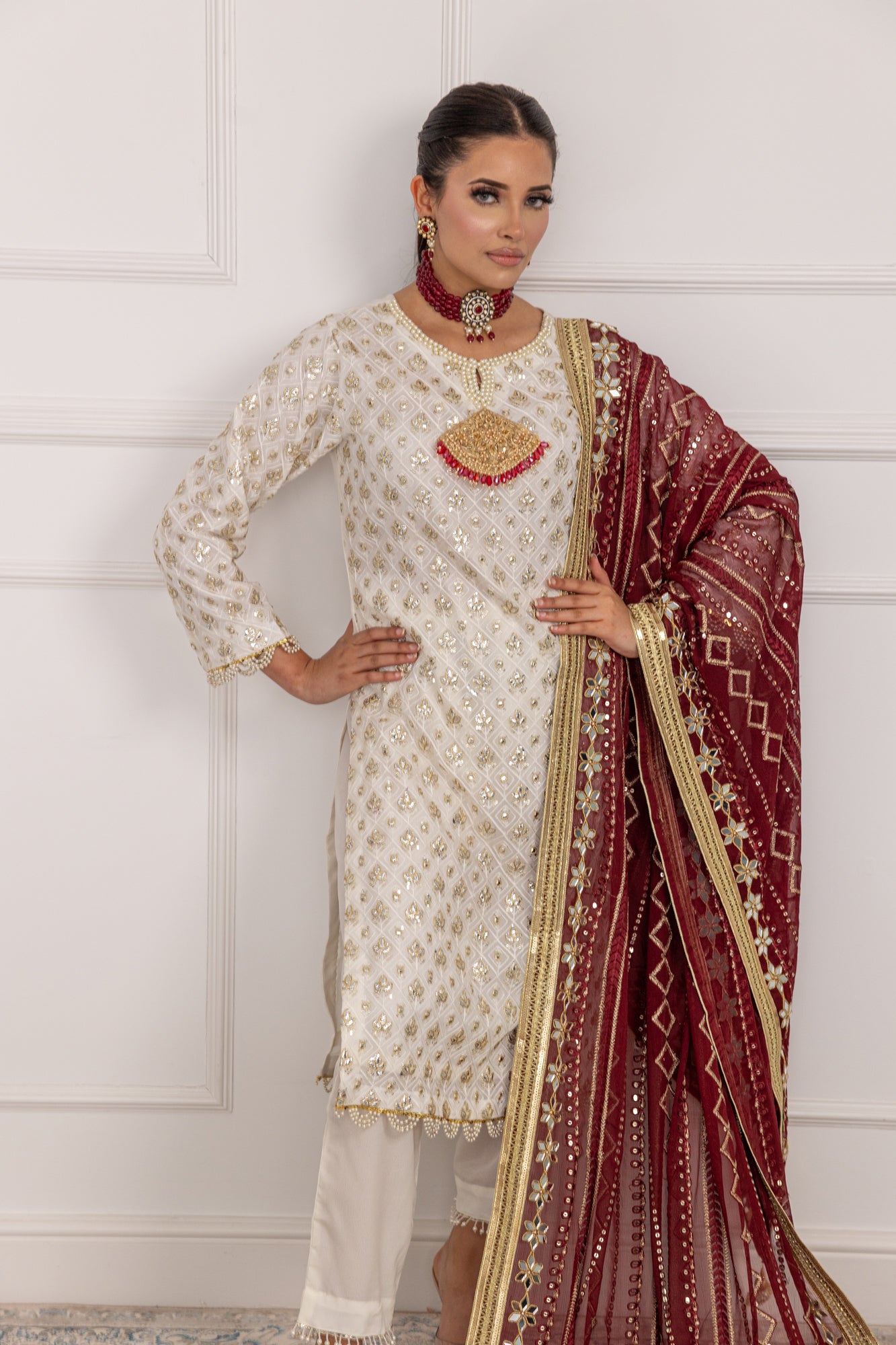 SRB913 Qavali - Designer Partywear Outfit - Memsaab Online