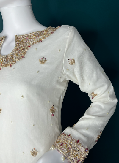SRB904 Zubaan White Ghararah Outfit by Sehrish B - Memsaab Online