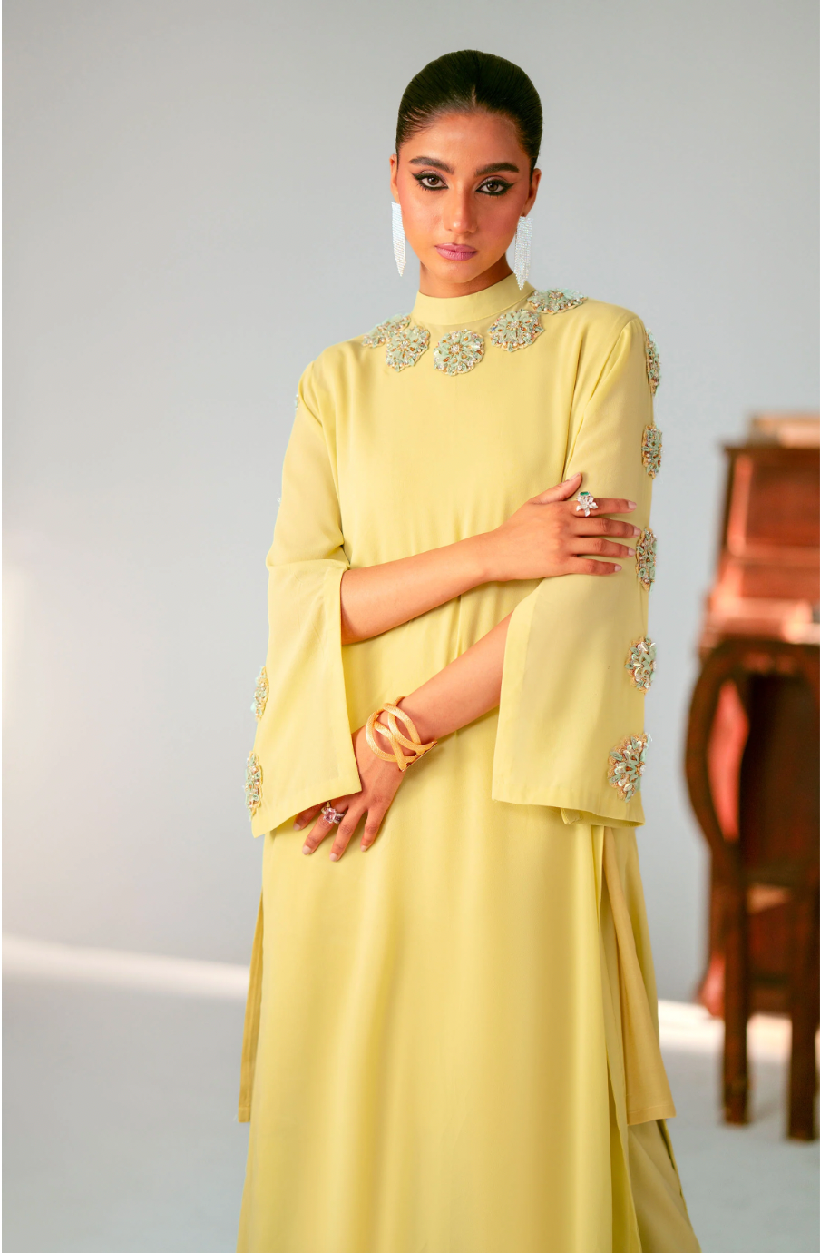 MS-24209 APPLE GREEN - Readymade - Pret Eid Collection 2024 - Memsaab Online