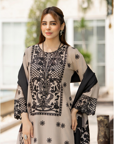 Ran-02-Readymade- Rania.H LINEN Collection 2025 - Memsaab Online