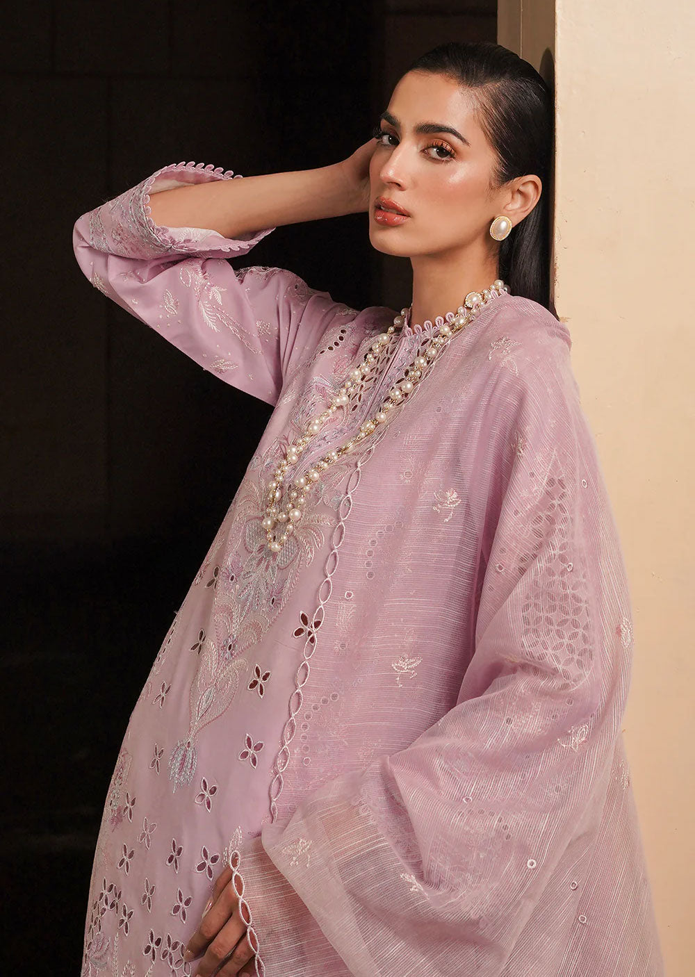 AYL24-10 - Thistle - Unstitched - Festive Chickenkari Lawn Collection 2024 - Memsaab Online