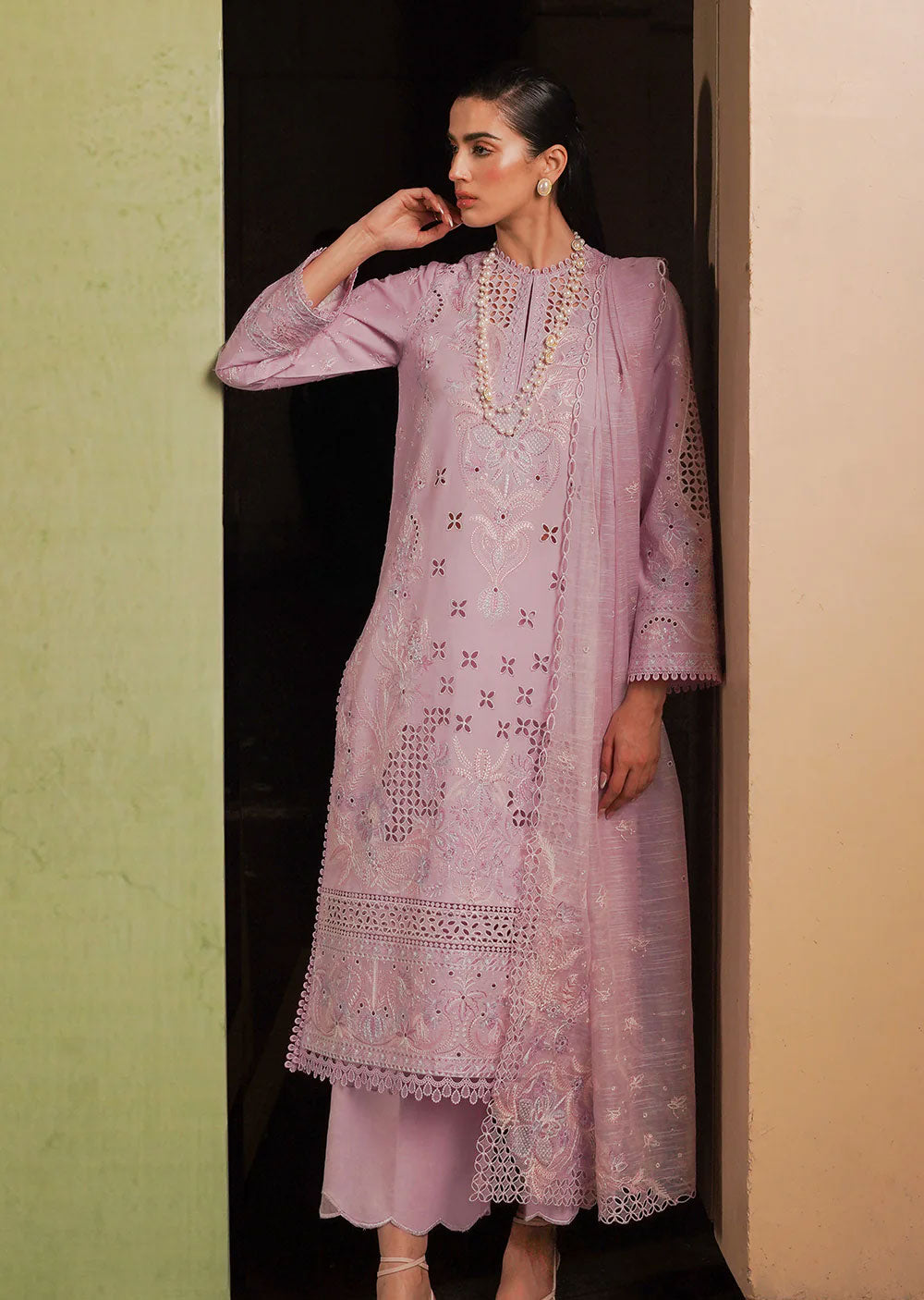 AYL24-10 - Thistle - Unstitched - Festive Chickenkari Lawn Collection 2024 - Memsaab Online