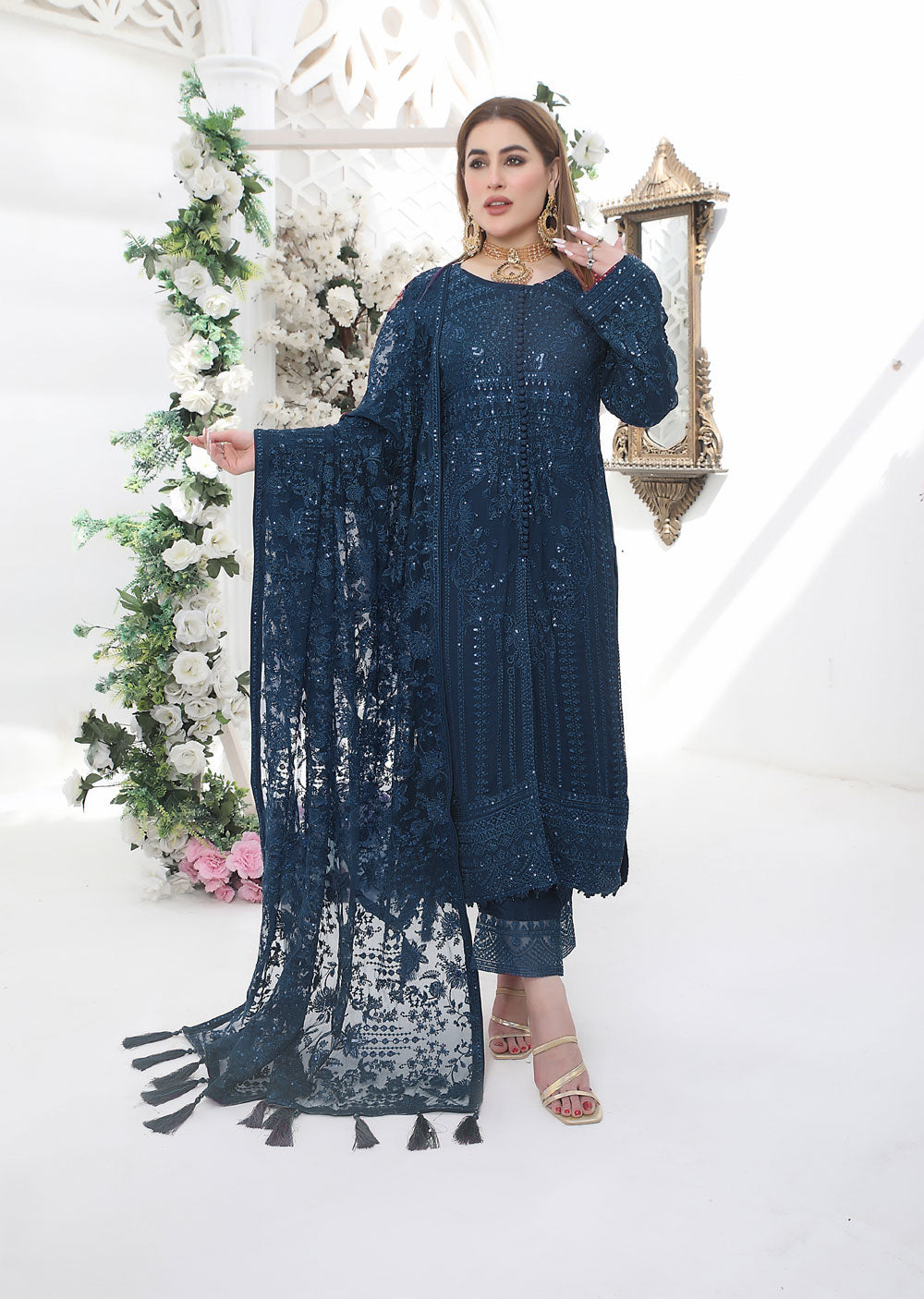 PS1664 Readymade Chiffon Suit - Memsaab Online