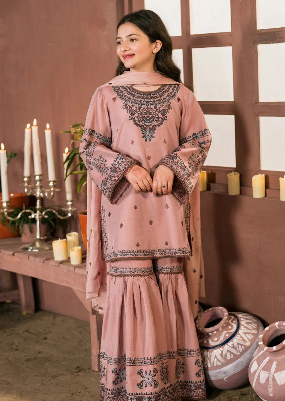 GNT-5005 - Zaria- Readymade Kids Suit by Garnet 2024 - Memsaab Online