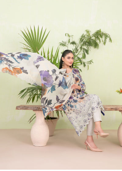 TWD-1718- ReadymadeErva Tawakkal Lawn Suit - Memsaab Online
