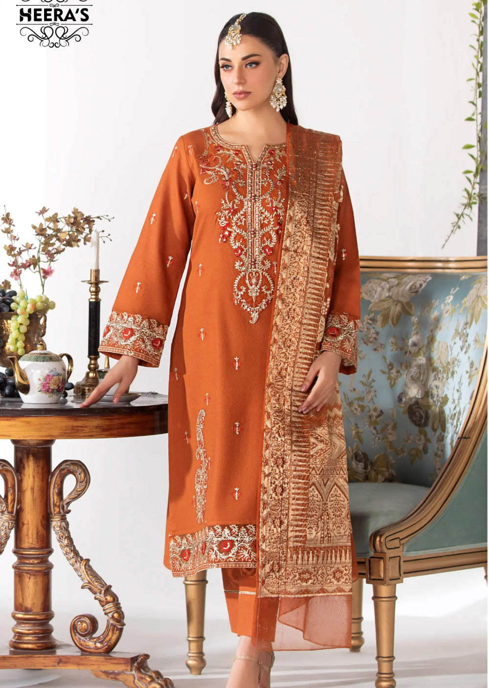 HSS-333- Readymade Heeras Suit - Memsaab Online