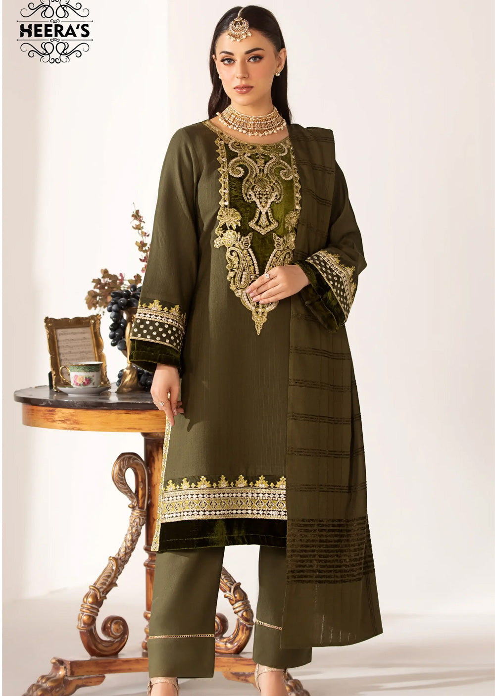 HSS-338- Readymade Heeras Suit - Memsaab Online