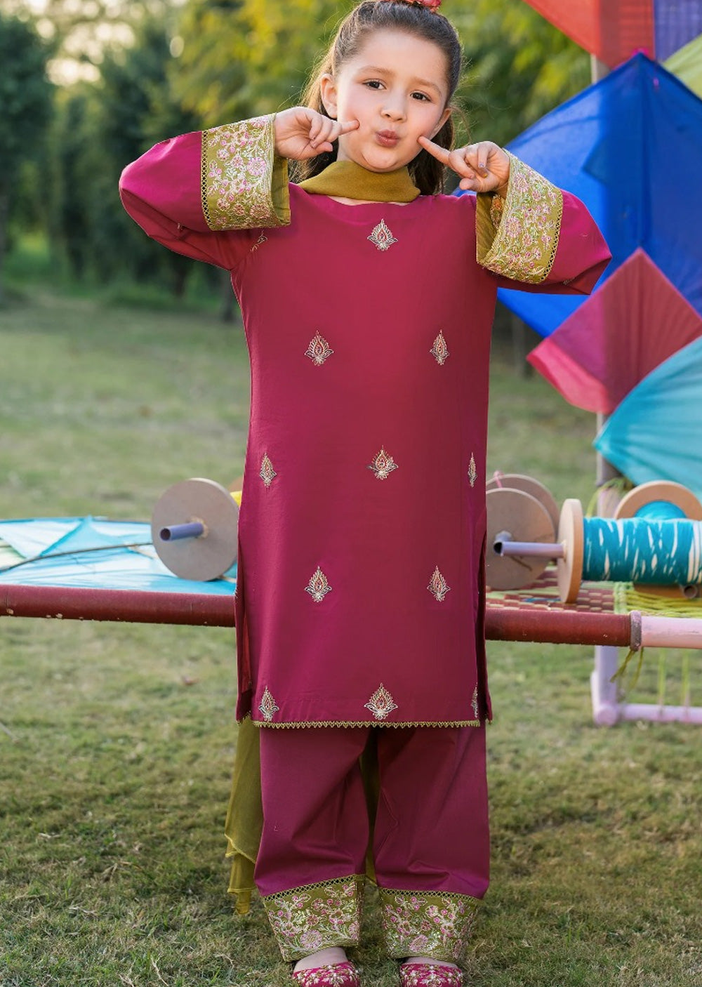 GNT-5004 - Roop- Readymade Kids Suit by Garnet 2024 - Memsaab Online