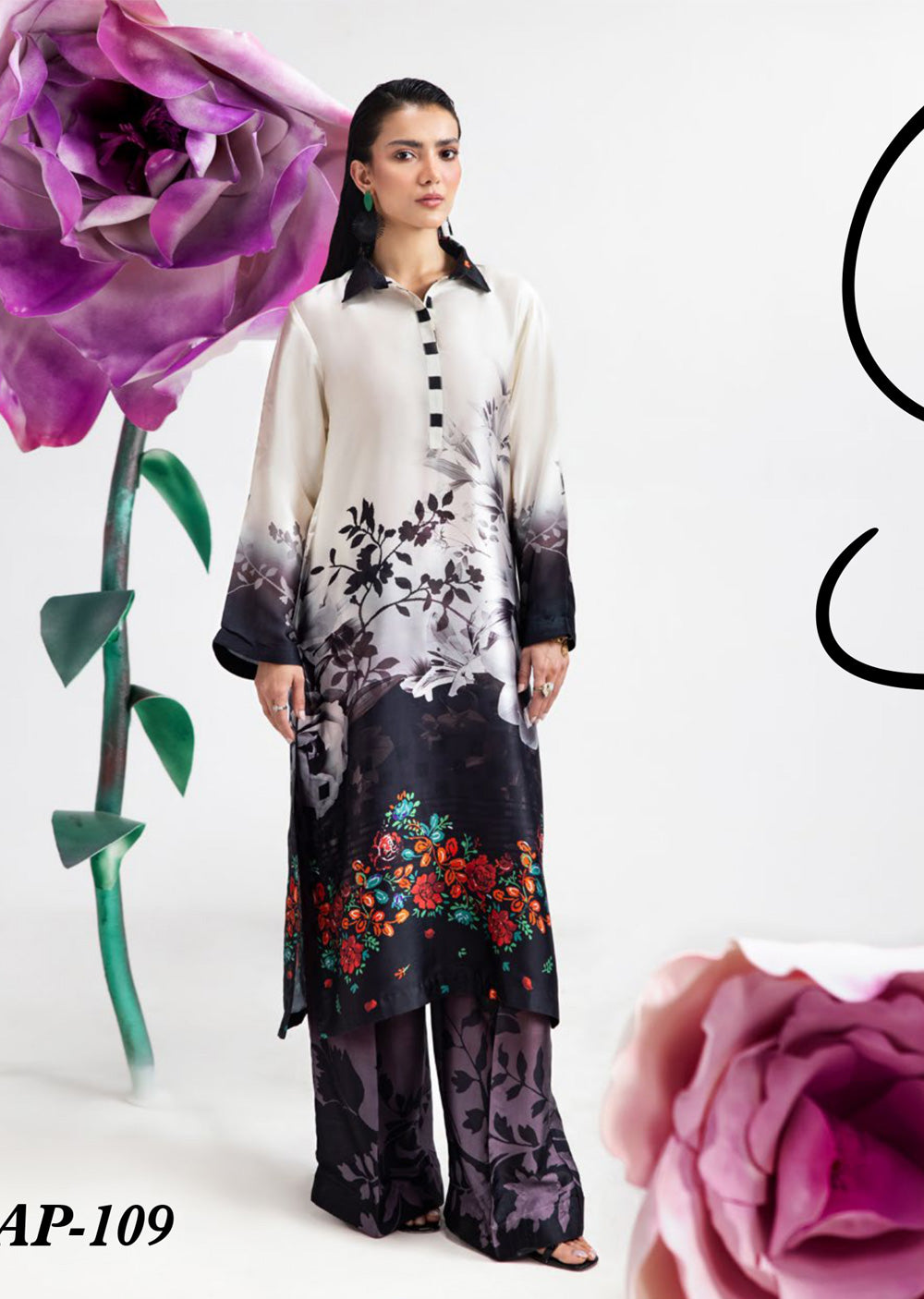 AP109 Afsana - Silk Print Edit - Memsaab Online