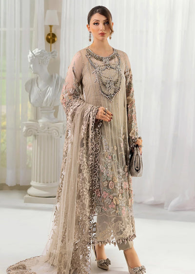MPC-25-107-Unstitched Embroidered Chiffon Suit Maria B 2025 - Memsaab Online