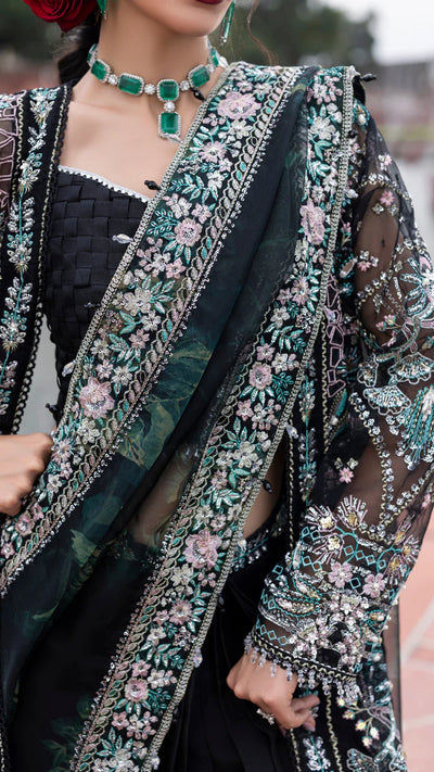 AYLN-05 NOIR SILKSTONE Readymade Collection by AYLIN 2025 - Memsaab Online