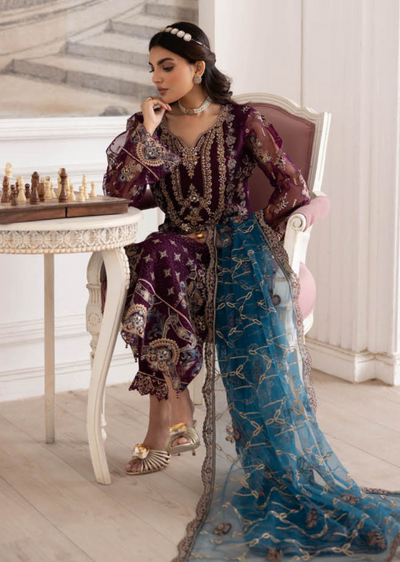 P-210- Unstitched - Dastoor by Ramsha Luxury Lawn Vol 2 - Memsaab Online