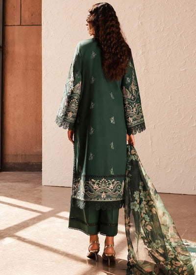 AYL24-07 - Viridian - Unstitched - Festive Chickenkari Lawn Collection 2024 - Memsaab Online