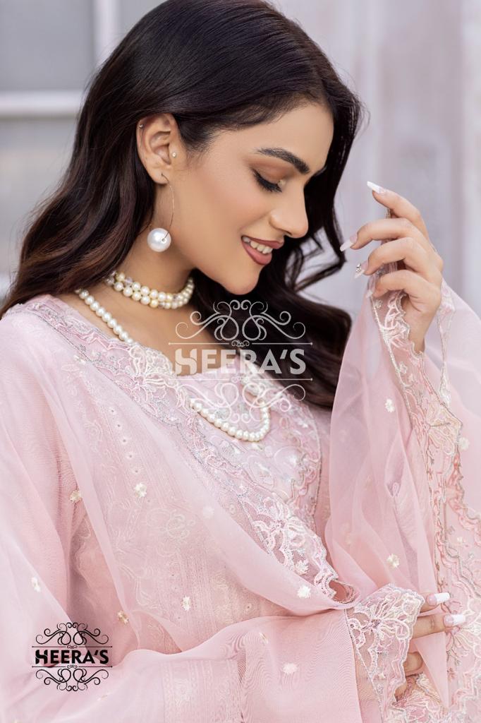 HSS-20 Readymade Pink Lawn Suit - Memsaab Online