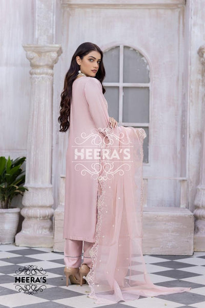 HSS-20 Readymade Pink Lawn Suit - Memsaab Online