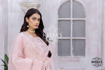 HSS-20 Readymade Pink Lawn Suit - Memsaab Online