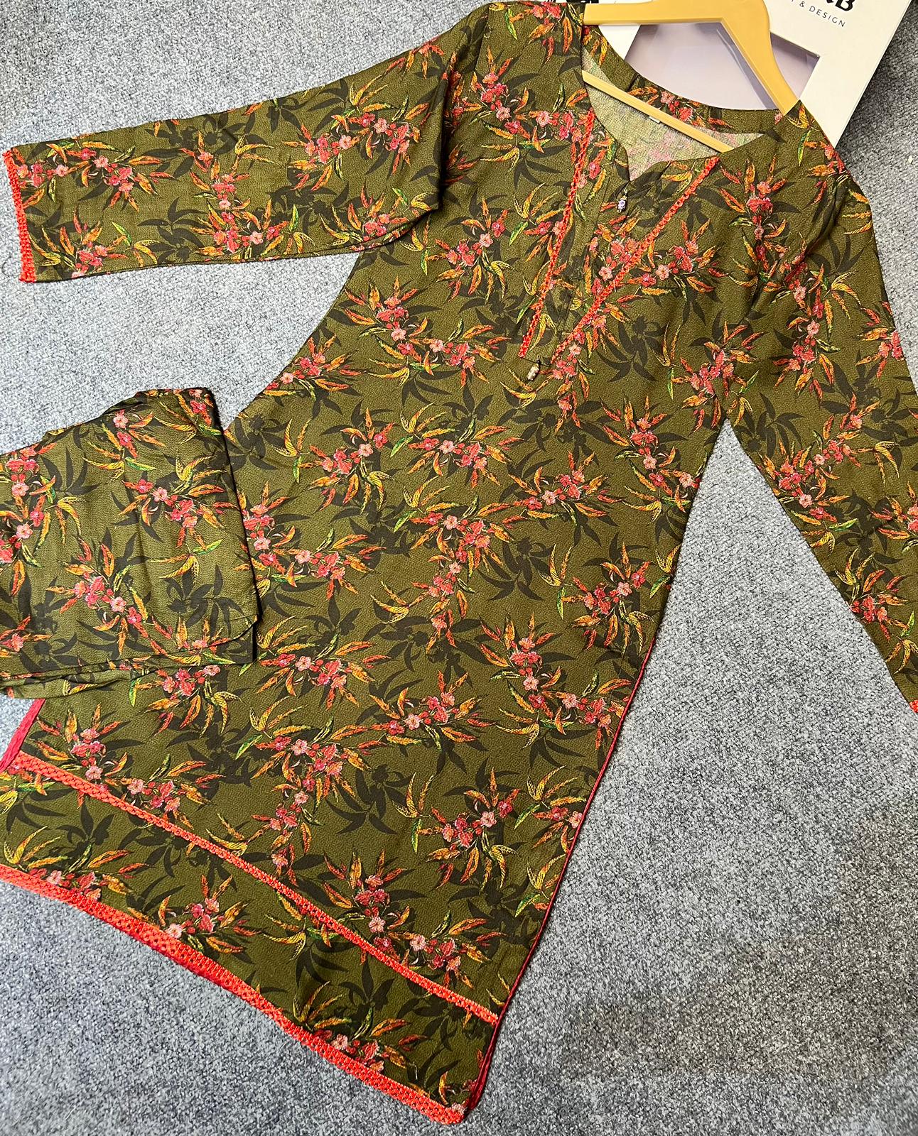 ASK416 Readymade 2 Piece Winter Dhanak Co-ord - Memsaab Online