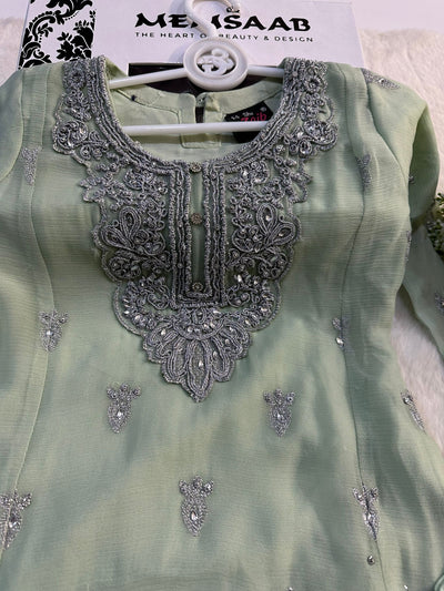 SHAZ1103 - Green - Readymade Mother & Daughter Suit - Memsaab Online