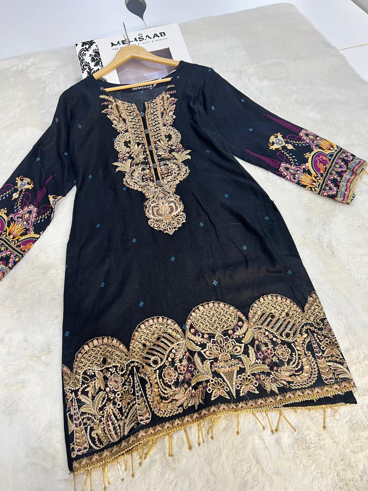 AMT45113- Readymade Winter Dhanak Kurti - Memsaab Online