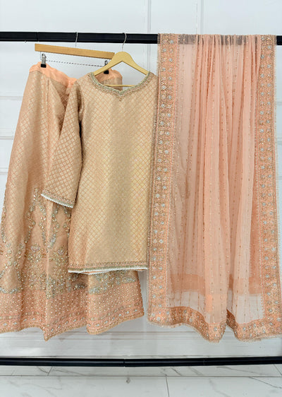 SRB1321 - Peach - Sehrish.B Designer - Memsaab Online