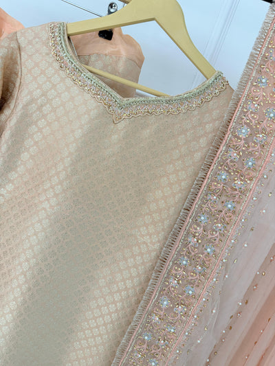SRB1321 - Peach - Sehrish.B Designer - Memsaab Online