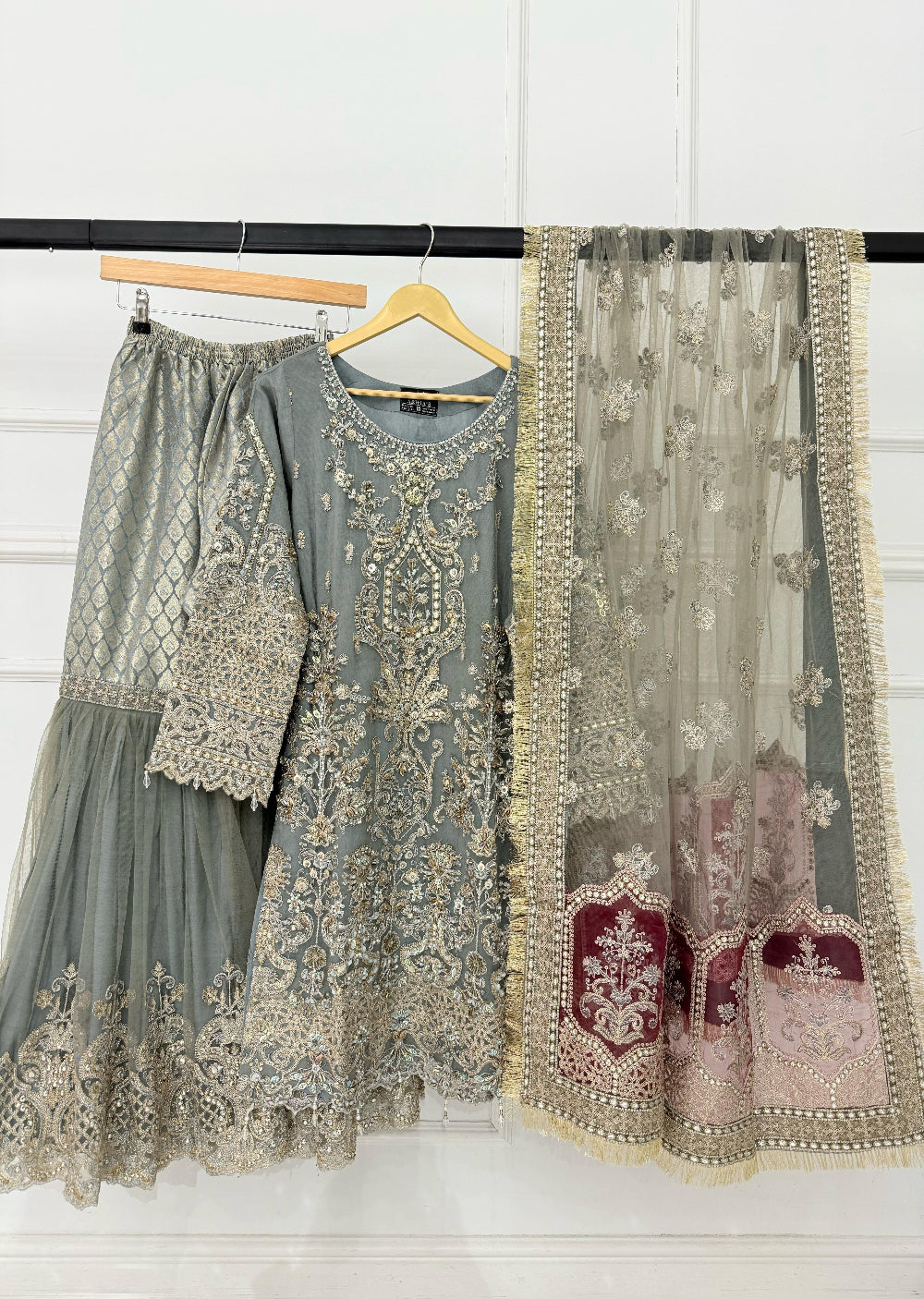 ARWS-01 - Grey - Readymade - ARW Chiffon Collection 2025 - Memsaab Online