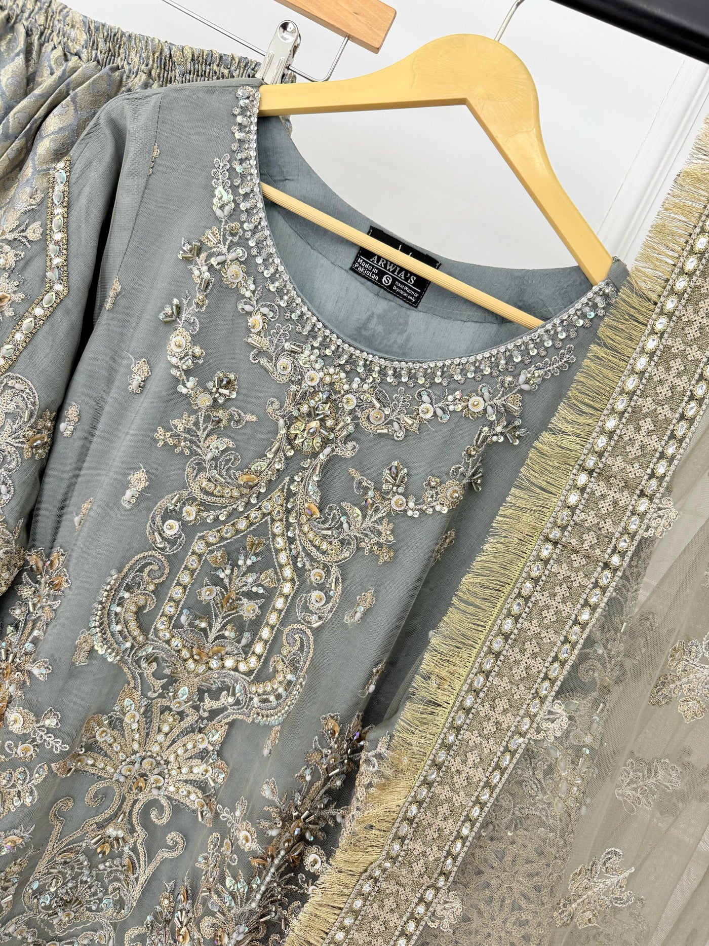 ARWS-01 - Grey - Readymade - ARW Chiffon Collection 2025 - Memsaab Online