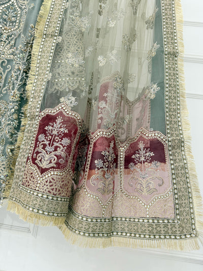 ARWS-01 - Grey - Readymade - ARW Chiffon Collection 2025 - Memsaab Online